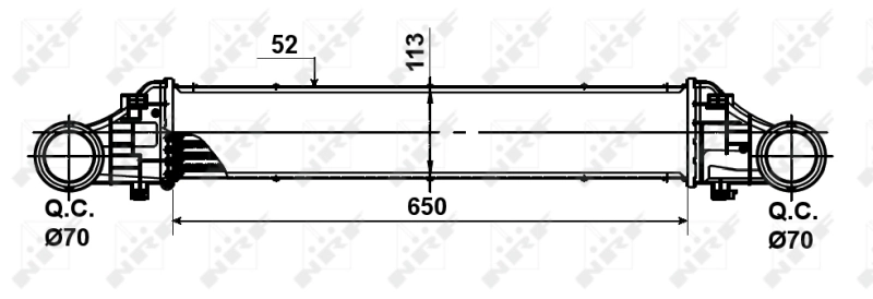 Chłodnica intercoolera 30509 NRF
