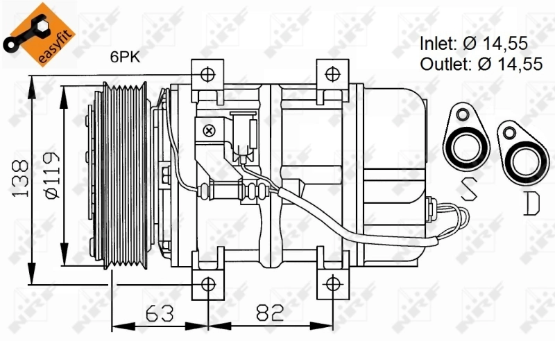 Sprężarka klimatyzacji Volvo S80 I sedana (TS, TH, KV) (1998 - 2006) cena, od 56,28 USD