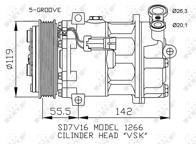 Sprężarka klimatyzacji 93197129 General Motors