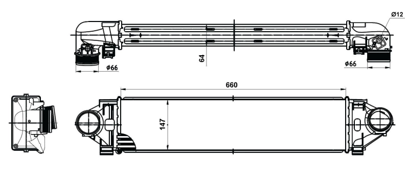 Chłodnica intercoolera 30394 NRF