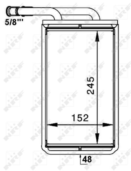 Chłodnica nagrzewnicy (ogrzewacza) NRF 54234 cena, od 53,77 USD