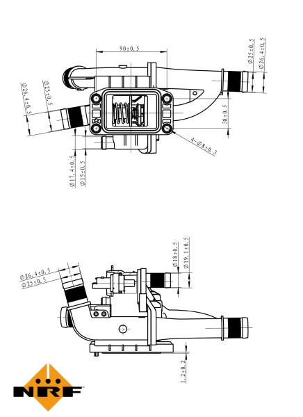 Obudowa termostatu 725163 NRF