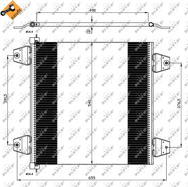 Chłodnica klimatyzacji DAF 105