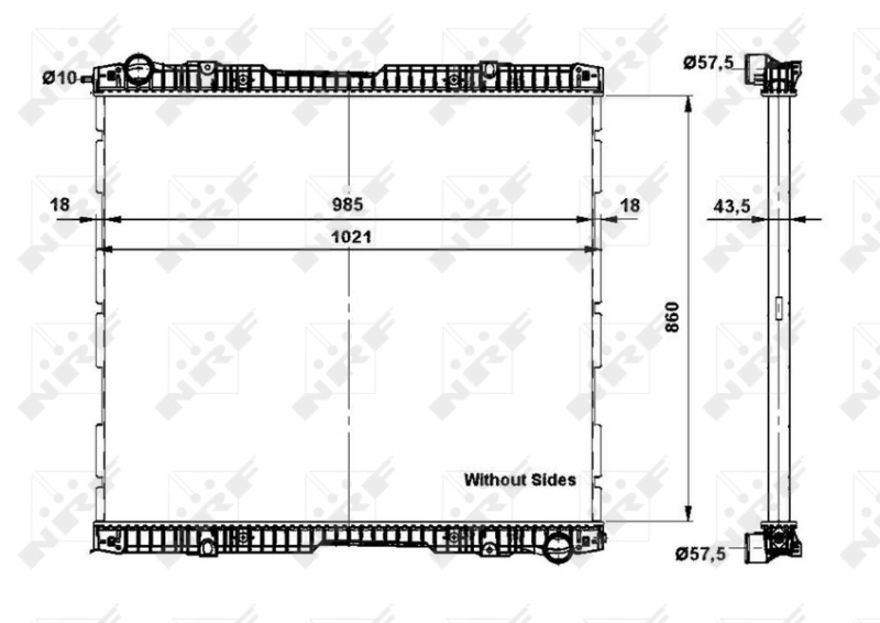 Chłodnica silnika NRF 509739 cena, od 435,43 USD