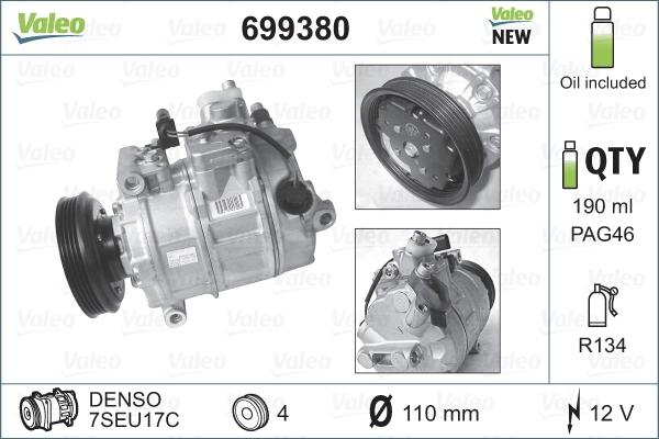 699380 VALEO Sprężarka klimatyzacji