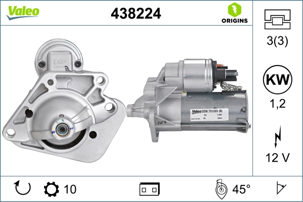 Do koszyka 438224 VALEO Rozrusznik