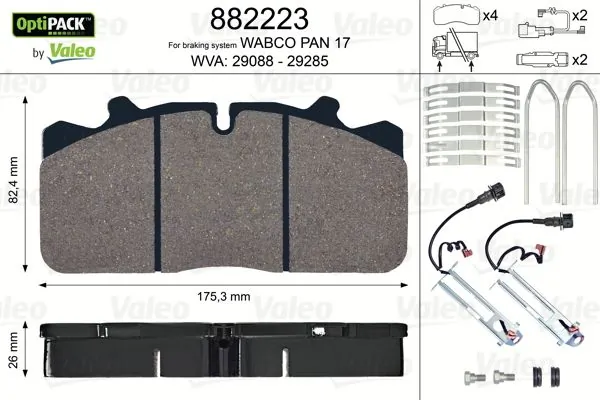 Do koszyka 500055372 Iveco Klocki hamulcowe przednie tarczowe