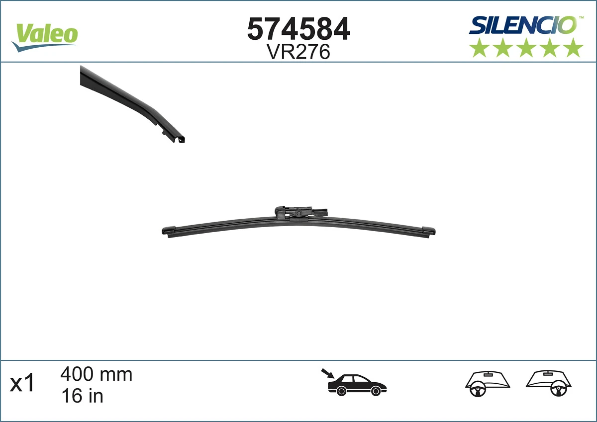 Do koszyka 95599410 Peugeot/Citroen Pióro wycieraczki szyby tylnej