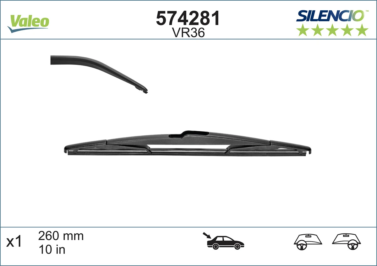 Pióro wycieraczki szyby tylnej VALEO 574281 cena, od 13,04 USD
