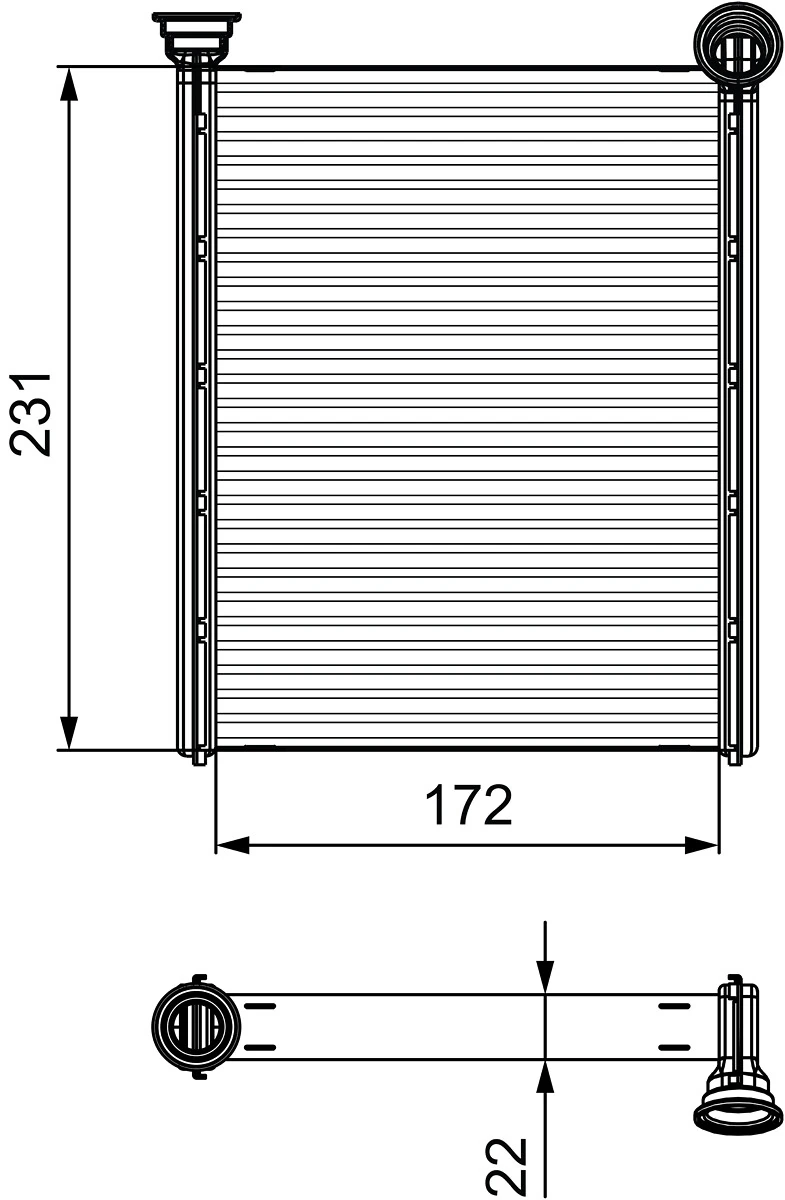 H21350 Sato Tech Chłodnica nagrzewnicy (ogrzewacza)