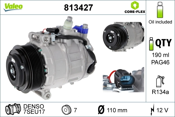 Do koszyka 813427 VALEO Sprężarka klimatyzacji