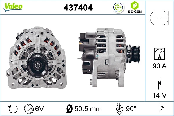 Do koszyka 437404 VALEO Alternator