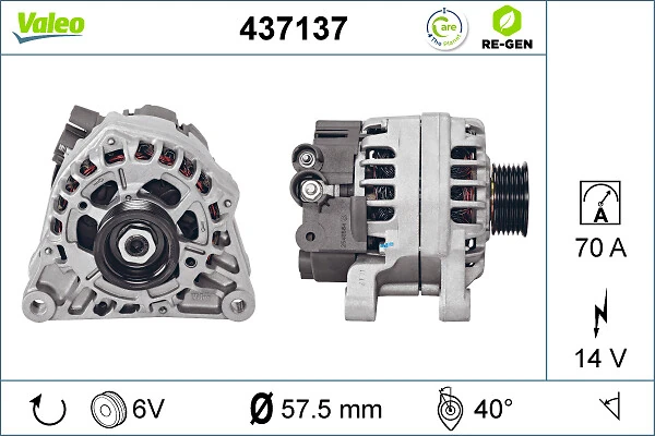 Do koszyka 437137 VALEO Alternator