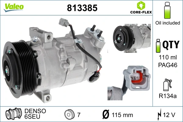Do koszyka 813385 VALEO Sprężarka klimatyzacji