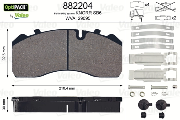 Do koszyka 30056 GKN-Spidan Klocki hamulcowe przednie tarczowe