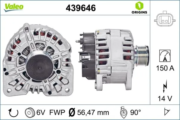 Do koszyka 439646 VALEO Alternator