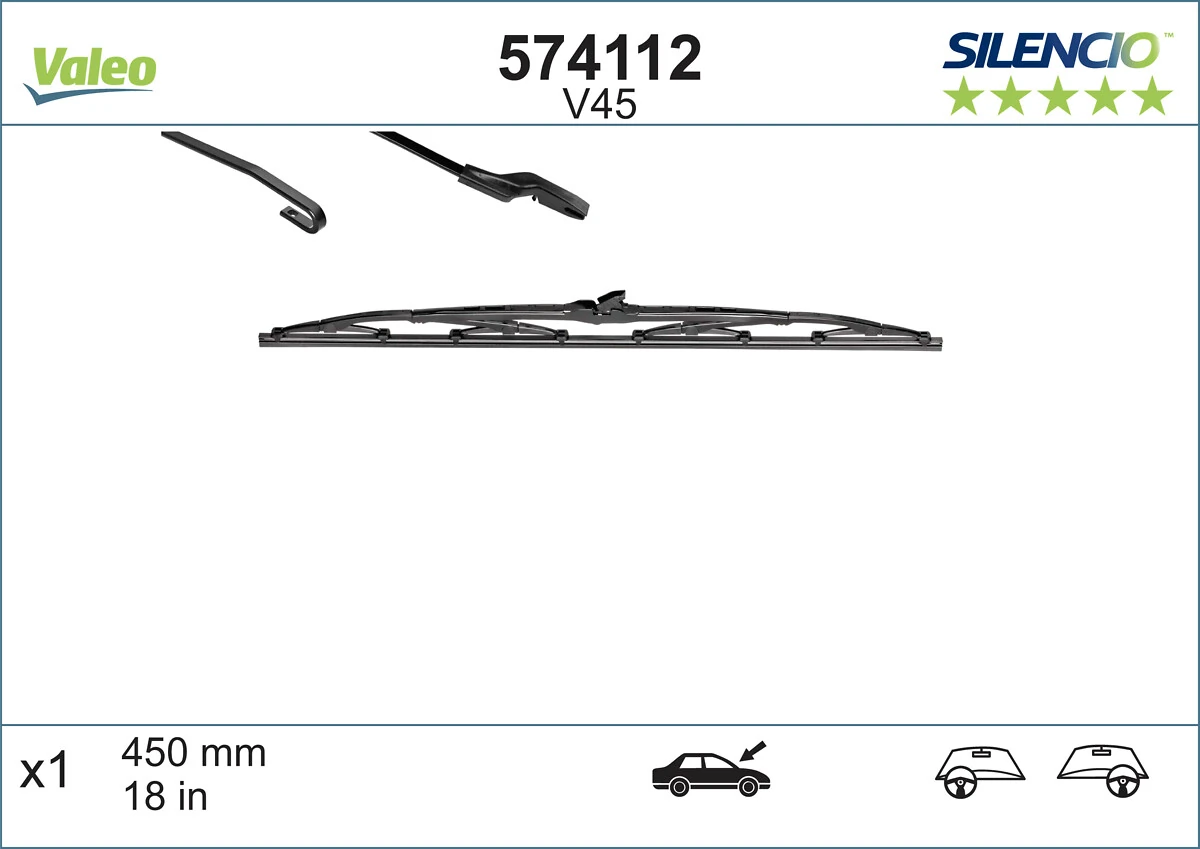 Pióro wycieraczki szyby tylnej VALEO 574112 cena, od 10,36 USD