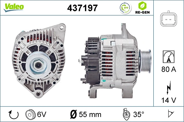 Do koszyka 437197 VALEO Alternator