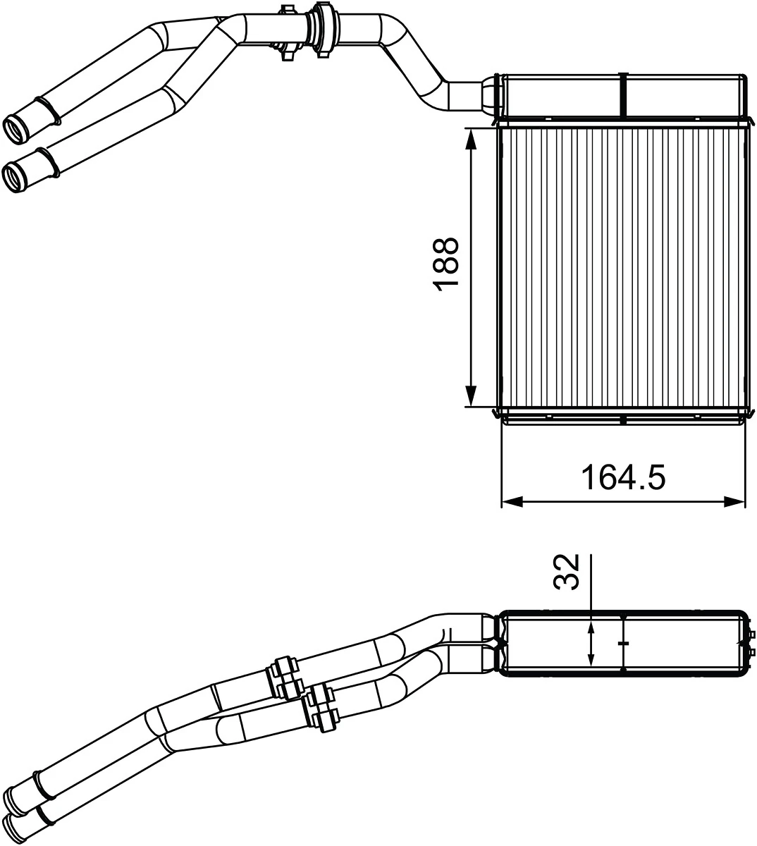Chłodnica nagrzewnicy (ogrzewacza) Ford Transit VI awangarda (V347/8) (2006 - 2014) cena, od 59,59 USD