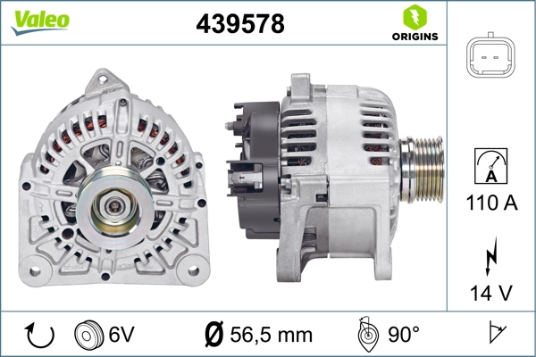 Do koszyka 439578 VALEO Alternator