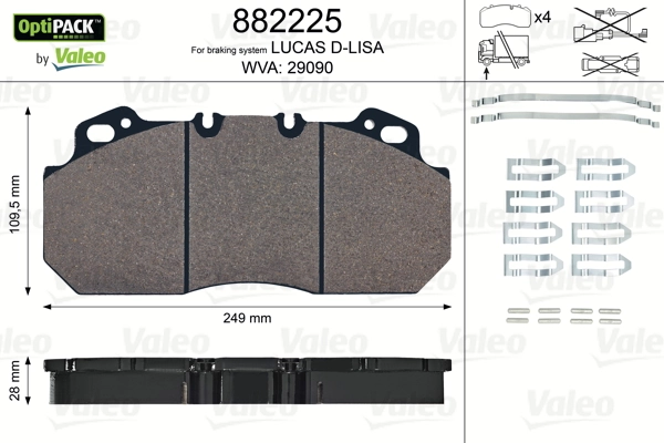 Do koszyka Klocki hamulcowe przednie tarczowe Renault Trucks TRUCK PREMIUM ROUTE 