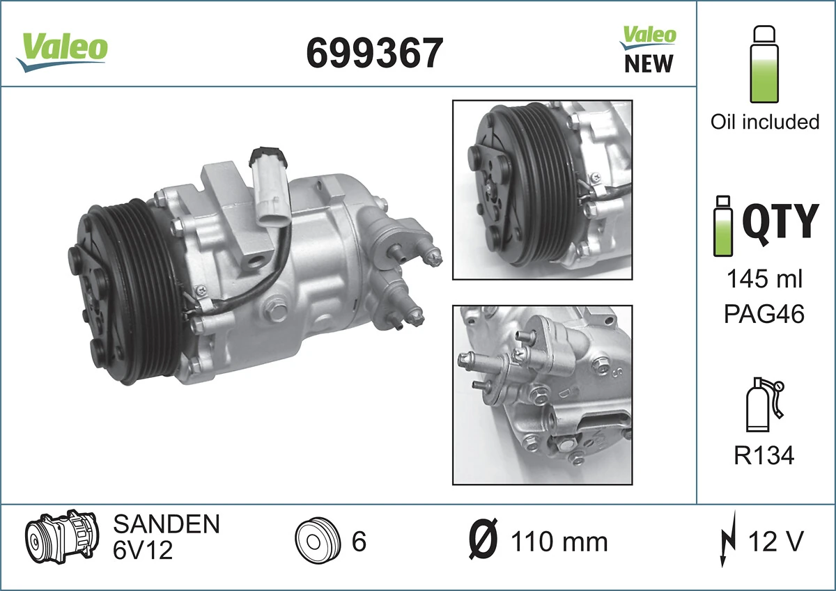 Sprężarka klimatyzacji R1580051 General Motors