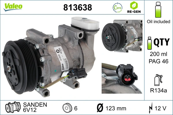 Sprężarka klimatyzacji 240831 Sanden