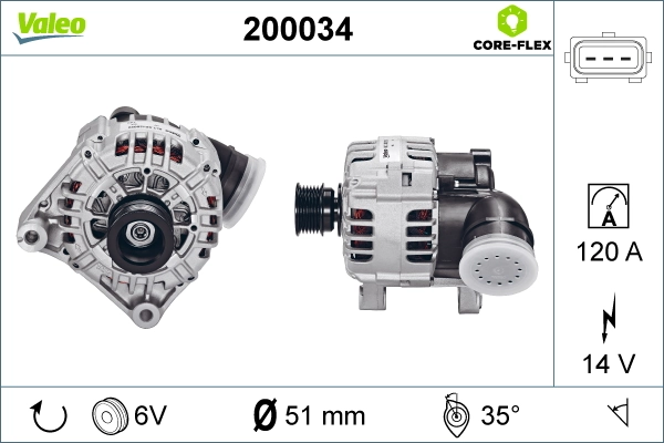 Do koszyka 200034 VALEO Alternator