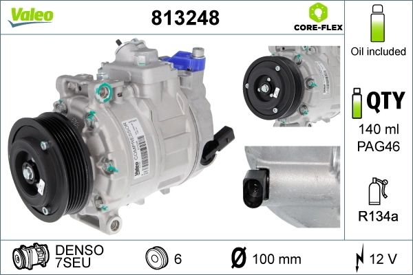 Do koszyka 813248 VALEO Sprężarka klimatyzacji