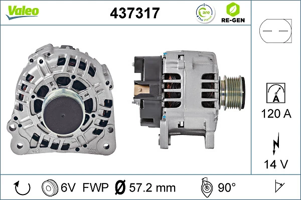 Do koszyka 437317 VALEO Alternator