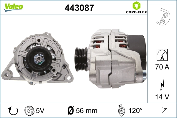 Do koszyka 443113516661 VAG Alternator