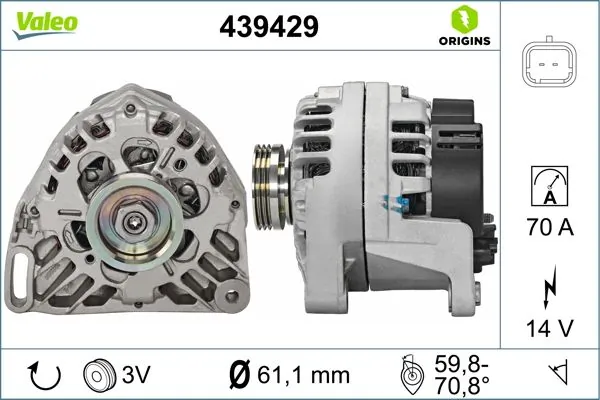 Alternator Renault Clio I hatchback (BC57, 5357) (1990 - 1998) cena, od 76,92 USD