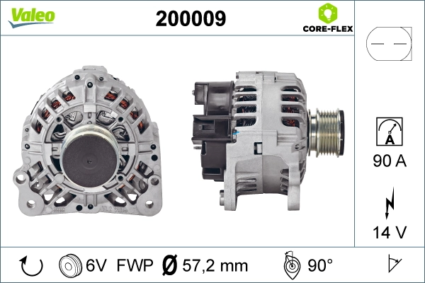 Do koszyka 200009 VALEO Alternator