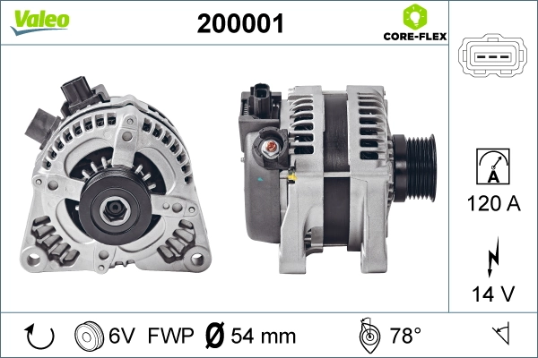Do koszyka 200001 VALEO Alternator