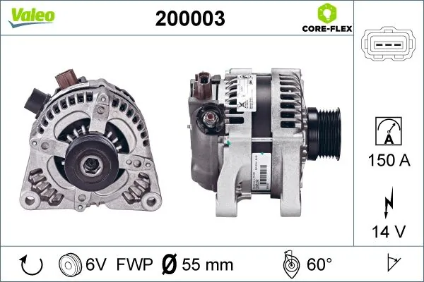 Do koszyka 200003 VALEO Alternator