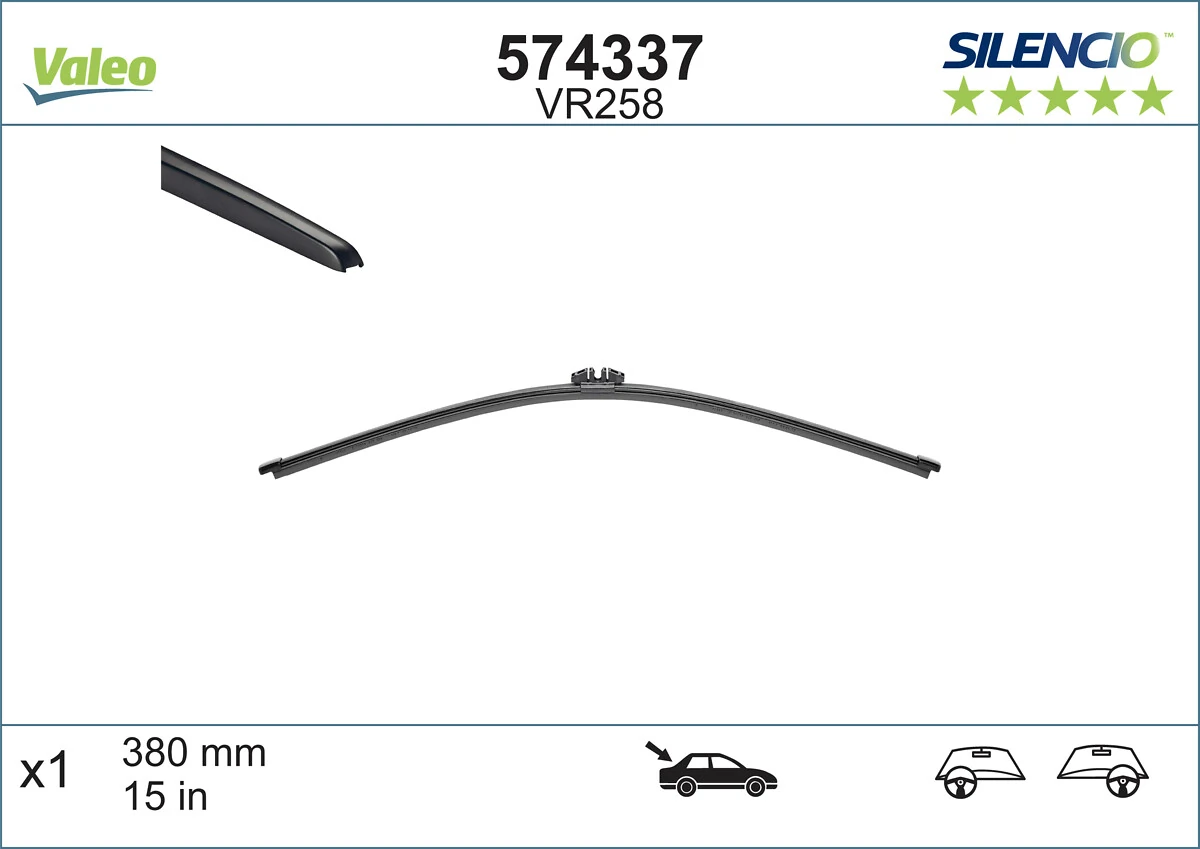 Pióro wycieraczki szyby tylnej VALEO 574337 cena, od 10,75 USD