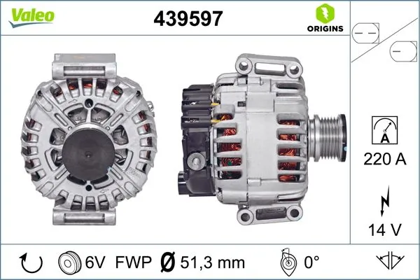 Do koszyka 439597 VALEO Alternator