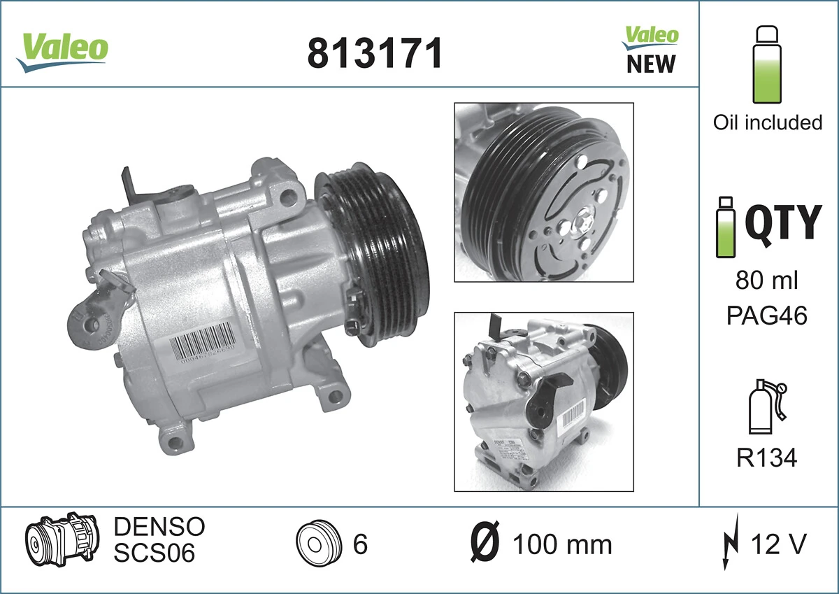 Do koszyka 813171 VALEO Sprężarka klimatyzacji
