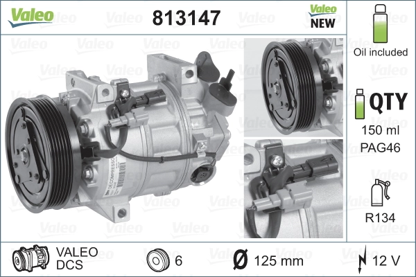 813147 VALEO Sprężarka klimatyzacji