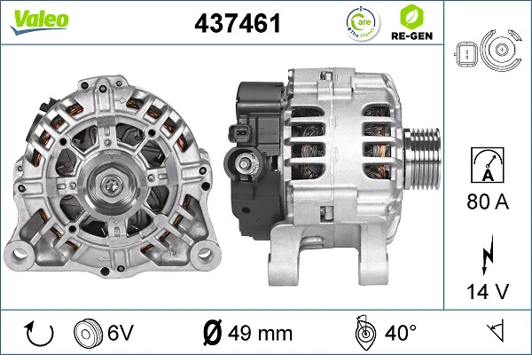 Do koszyka 437461 VALEO Alternator