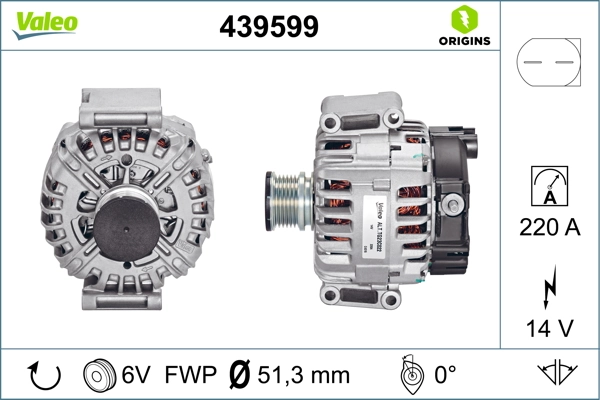 Do koszyka 439599 VALEO Alternator