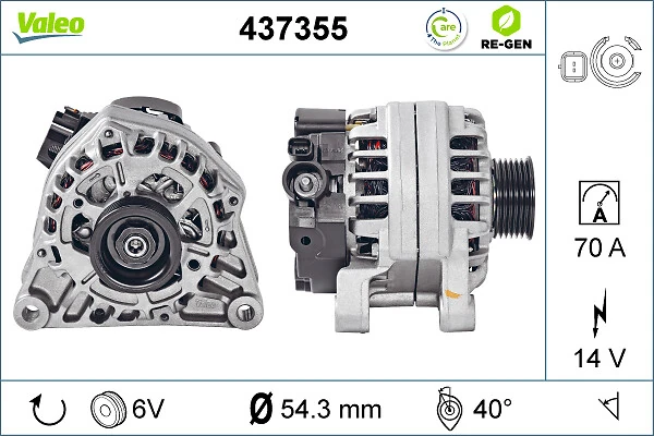 Do koszyka 437355 VALEO Alternator