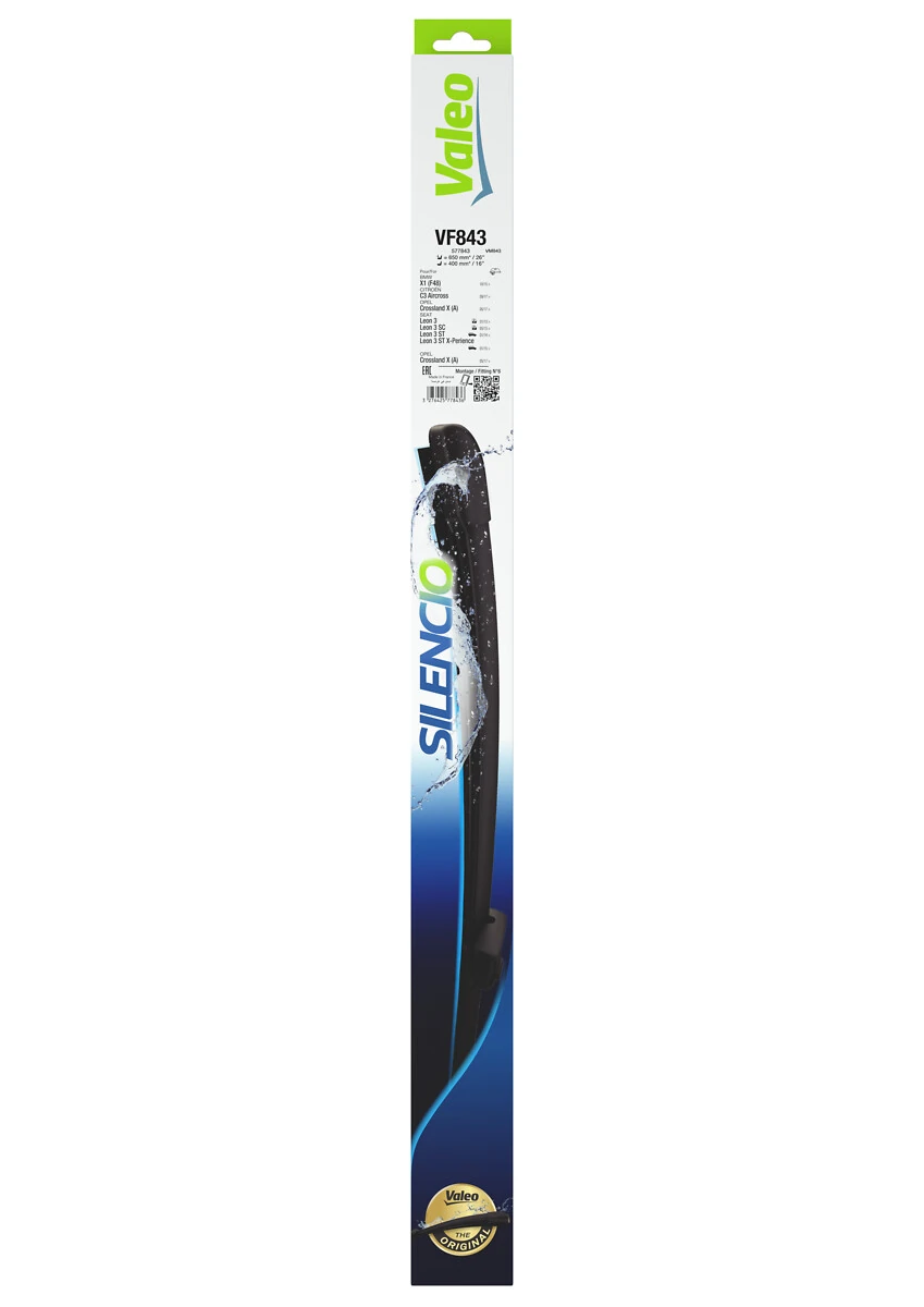 Do koszyka 577843 VALEO Pióro wycieraczki szyby przedniej, zestaw (2 szt.)