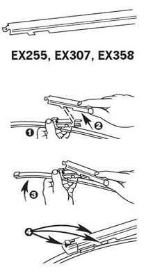 Pióro wycieraczki szyby tylnej Mercedes A W168