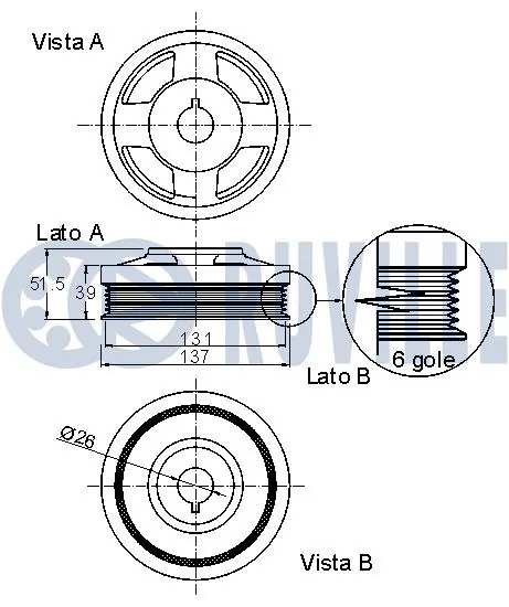 Koło pasowe wału korbowego do ЗАЗ VIDA  