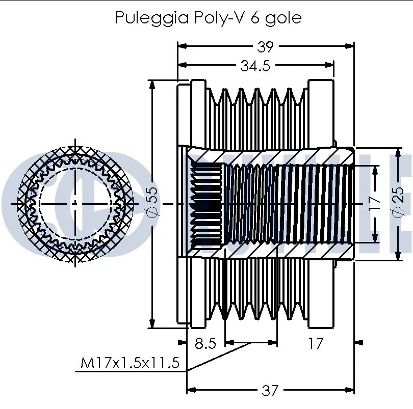 Koło pasowe alternatora do Mazda CX-30  DM