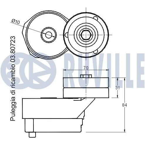 Napinacz paska napędowego do Land Rover Discovery II LJ ,LT