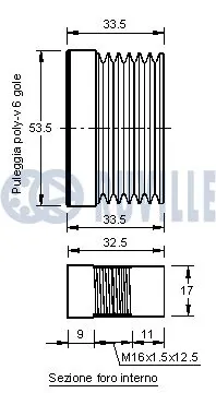542178 Ruville Koło pasowe alternatora