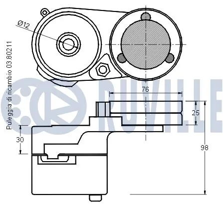 Do koszyka Napinacz paska napędowego Audi 100 C4 4A2