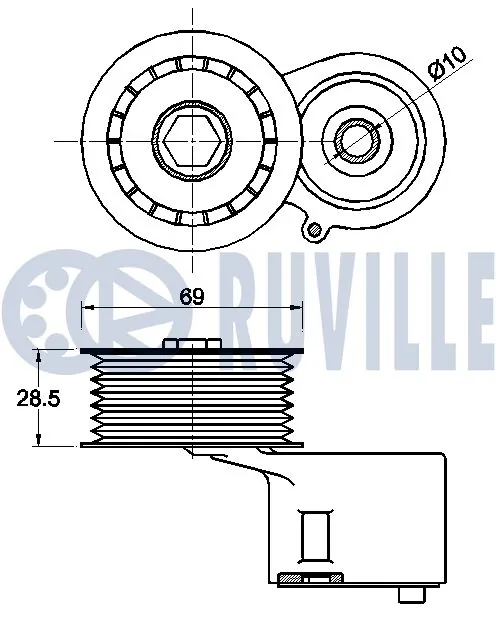 Rolka napinacza paska napędowego Audi A8 D3 sedana (4E2, 4E8) (2002 - 2010) cena, od 15,33 USD